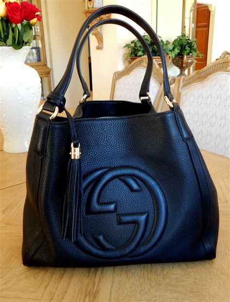 gucci black bag.|authentic gucci shoulder bag.